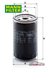 Achat de MANN-FILTER W 719/29 Filtre à huile pas chères