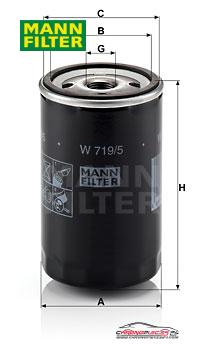 Achat de MANN-FILTER W 719/5 Filtre à huile pas chères