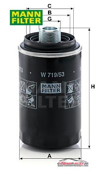 Achat de MANN-FILTER W 719/53 Filtre à huile pas chères