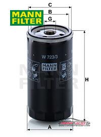 Achat de MANN-FILTER W 723/3 Filtre à huile pas chères