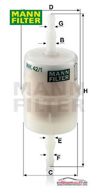Achat de MANN-FILTER WK 42/1 Filtre à carburant pas chères