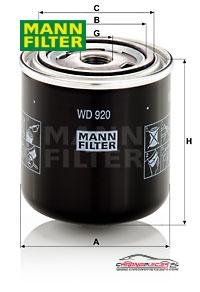 Achat de MANN-FILTER WD 920 Filtre, système hydraulique de travail pas chères