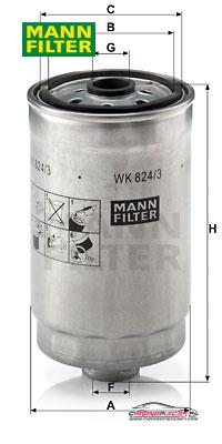 Achat de MANN-FILTER WK 824/3 Filtre à carburant pas chères