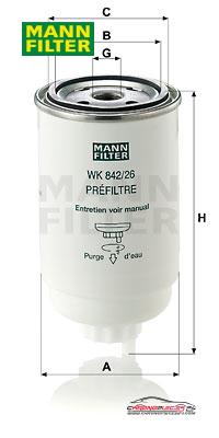 Achat de MANN-FILTER WK 842/26 Filtre à carburant pas chères