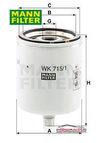 Achat de MANN-FILTER WK 715/1 x Filtre à carburant pas chères