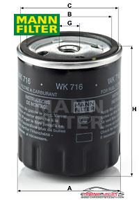 Achat de MANN-FILTER WK 716 Filtre à carburant pas chères