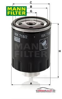 Achat de MANN-FILTER WK 718/2 Filtre à carburant pas chères