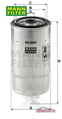 Achat de MANN-FILTER WK 854/3 Filtre à carburant pas chères