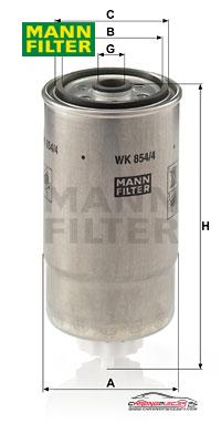 Achat de MANN-FILTER WK 854/4 Filtre à carburant pas chères