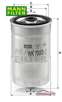 Achat de MANN-FILTER WK 730/2 x Filtre à carburant pas chères