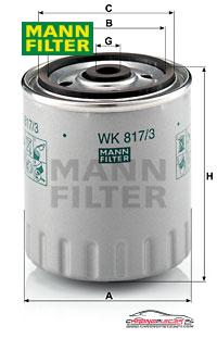 Achat de MANN-FILTER WK 817/3 x Filtre à carburant pas chères