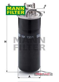 Achat de MANN-FILTER WK 735/1 Filtre à carburant pas chères