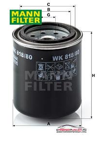 Achat de MANN-FILTER WK 818/80 Filtre à carburant pas chères