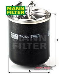 Achat de MANN-FILTER WK 820 Filtre à carburant pas chères