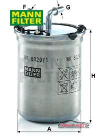 Achat de MANN-FILTER WK 8029/1 Filtre à carburant pas chères