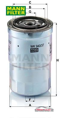 Achat de MANN-FILTER WK 940/37 x Filtre à carburant pas chères