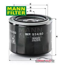 Achat de MANN-FILTER WP 914/80 Filtre à huile pas chères