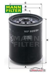 Achat de MANN-FILTER WP 920/80 Filtre à huile pas chères