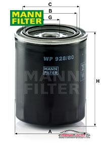 Achat de MANN-FILTER WP 928/80 Filtre à huile pas chères