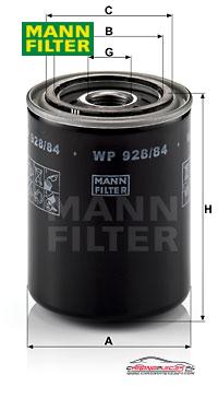 Achat de MANN-FILTER WP 928/84 Filtre à huile pas chères