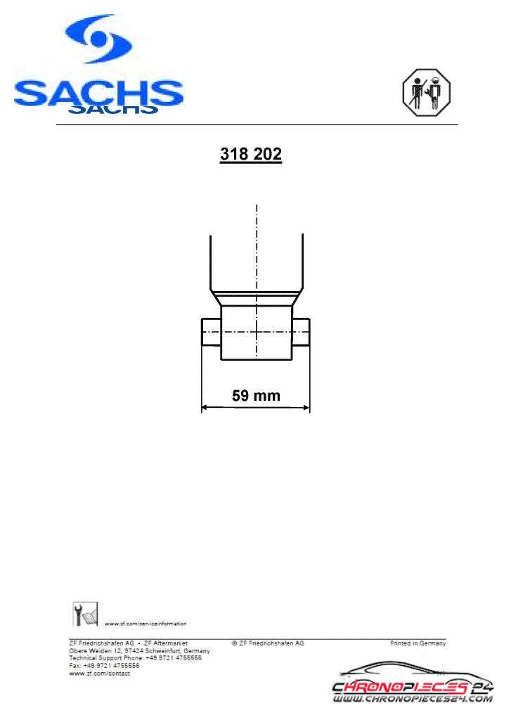 Achat de SACHS 318 202 Amortisseur pas chères