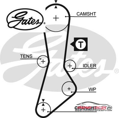 Achat de GATES 5264XS Courroie crantée pas chères