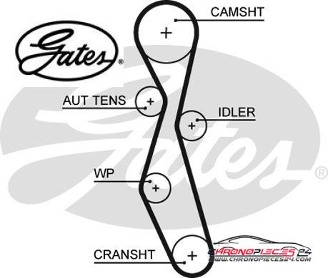 Achat de GATES 5606XS Courroie crantée pas chères
