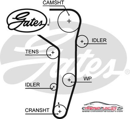 Achat de GATES 5607XS Courroie crantée pas chères