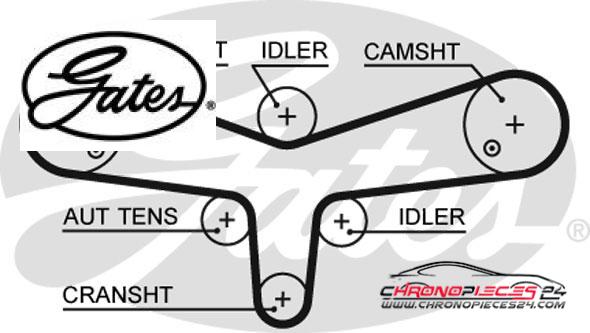 Achat de GATES 5624XS Courroie crantée pas chères