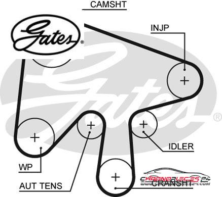 Achat de GATES 5630XS Courroie crantée pas chères