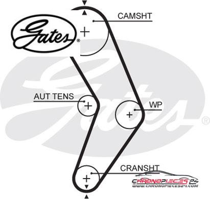 Achat de GATES 5662XS Courroie crantée pas chères