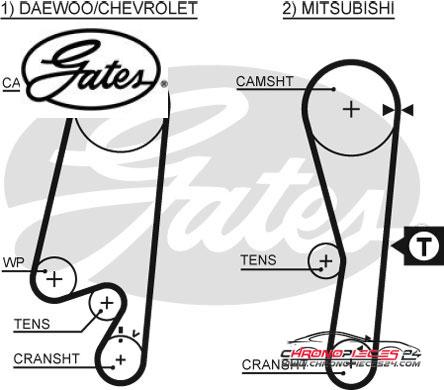 Achat de GATES 5434XS Courroie crantée pas chères