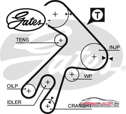 Achat de GATES K015057XS Kit de distribution pas chères