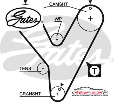 Achat de GATES K015228XS Kit de distribution pas chères