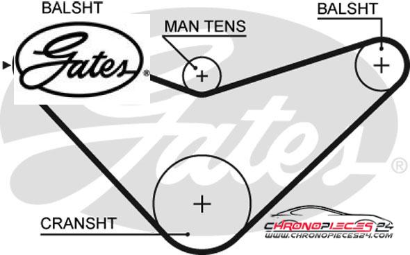 Achat de GATES K015234XS Kit de distribution pas chères