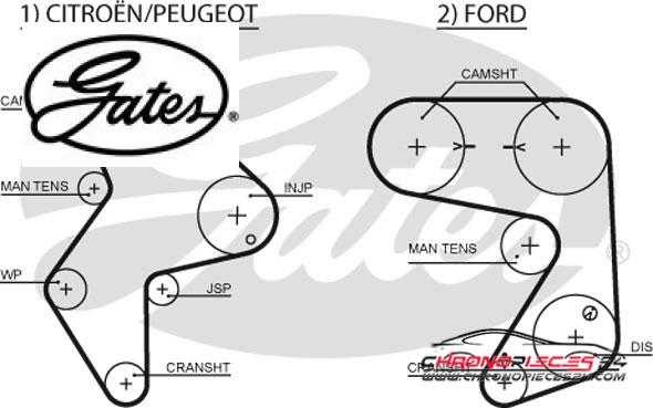 Achat de GATES K015248XS Kit de distribution pas chères