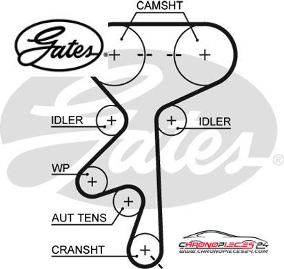 Achat de GATES K015369XS Kit de distribution pas chères