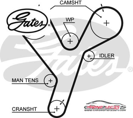 Achat de GATES K015446XS Kit de distribution pas chères