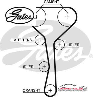 Achat de GATES K015507XS Kit de distribution pas chères