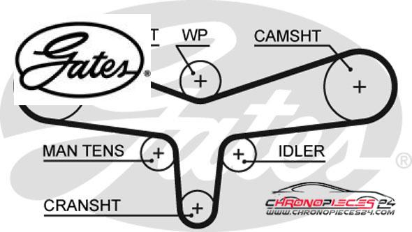 Achat de GATES K015557XS Kit de distribution pas chères