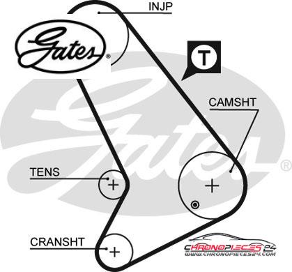 Achat de GATES K015572XS Kit de distribution pas chères