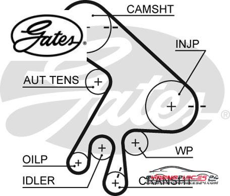 Achat de GATES K015562XS Kit de distribution pas chères