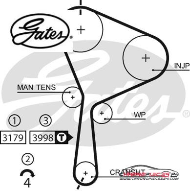 Achat de GATES K015610XS Kit de distribution pas chères