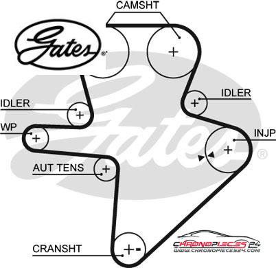 Achat de GATES K015586XS Kit de distribution pas chères