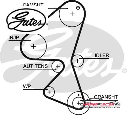 Achat de GATES K015587XS Kit de distribution pas chères