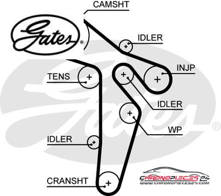 Achat de GATES K015648XS Kit de distribution pas chères