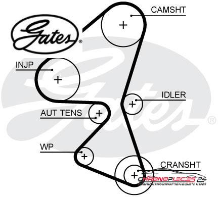 Achat de GATES K015657XS Kit de distribution pas chères