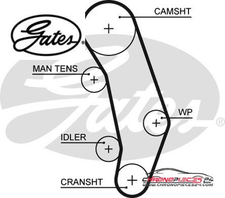 Achat de GATES K015346XS Kit de distribution pas chères