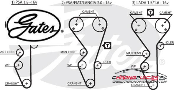 Achat de GATES K025468XS Kit de distribution pas chères