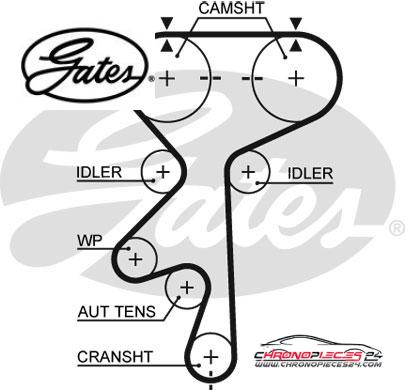 Achat de GATES K025461XS Kit de distribution pas chères